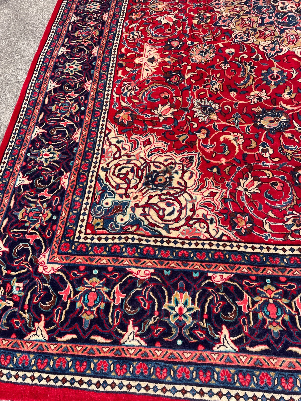 Hand-Woven Wool Area Rug, 10′ x 13.6′