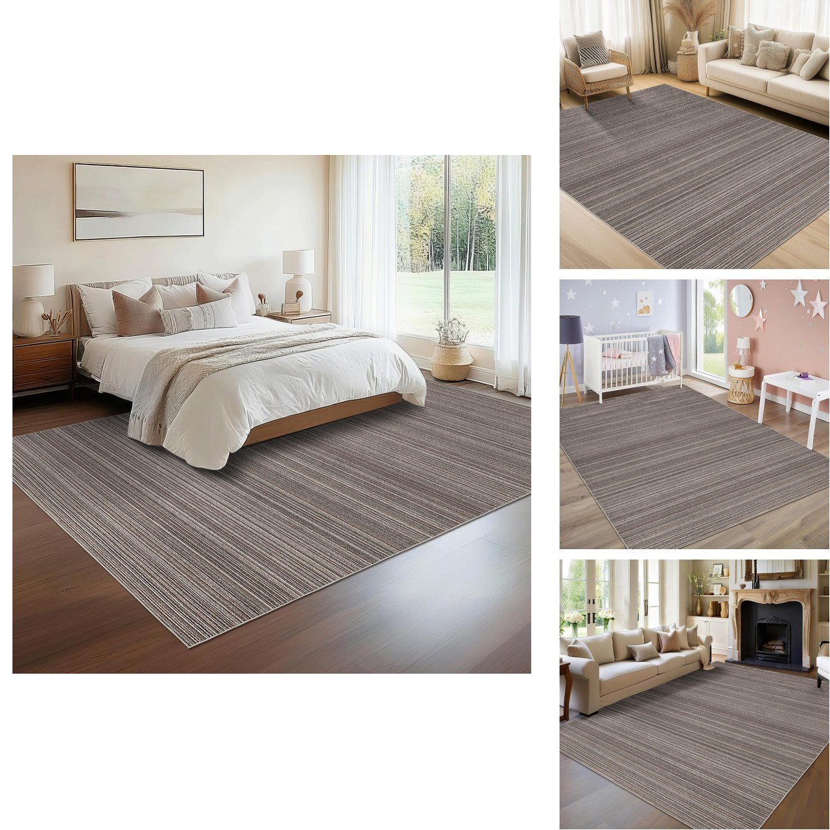 Garvee 9×12 Washable Rugs Living Room Solid Printed Braid Rug Bedroom Stain