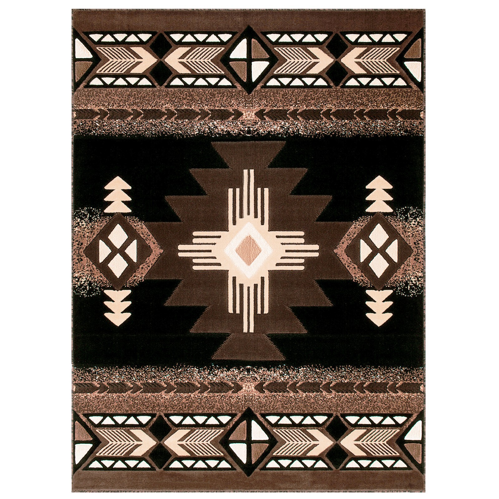 YHSF South West Native American Area Rug Easy Clean – 5 Feet x 7 Feet