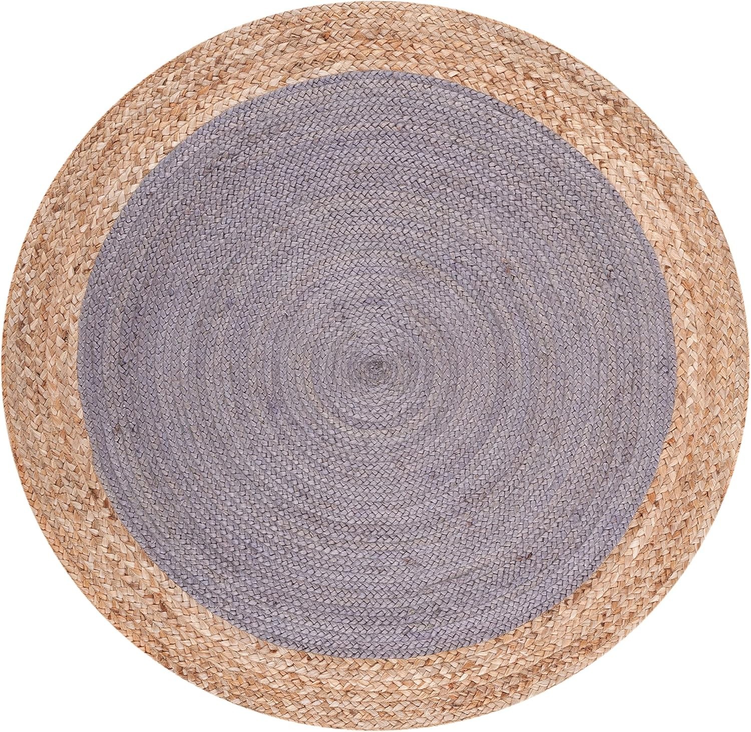100% Natural Jute Braided Round Reversible Handmade Floor Mat Area Rug Carpet