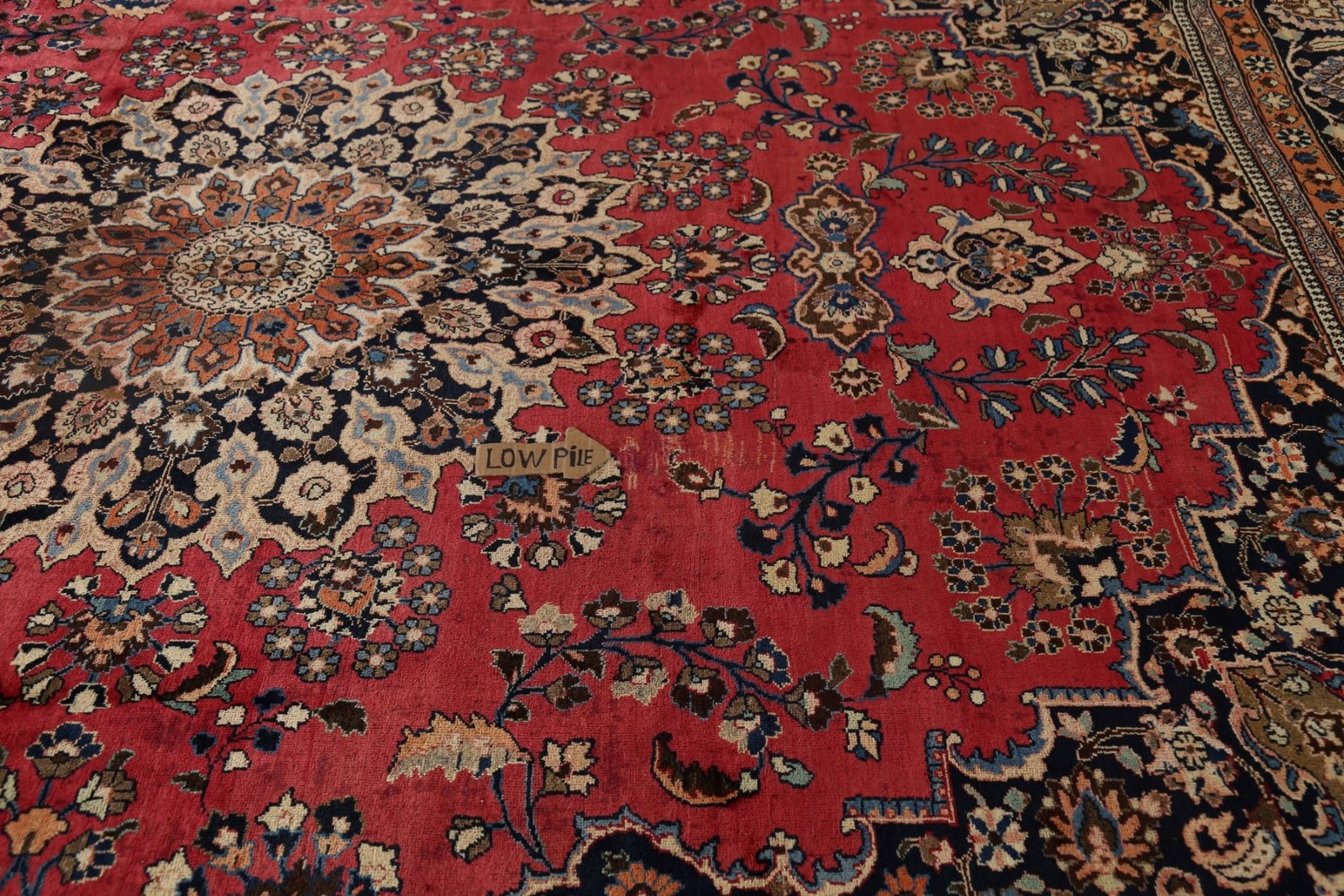 Red & Pink Area Rug 10×13 Hand-knotted Wool Traditional Floral for Living Room