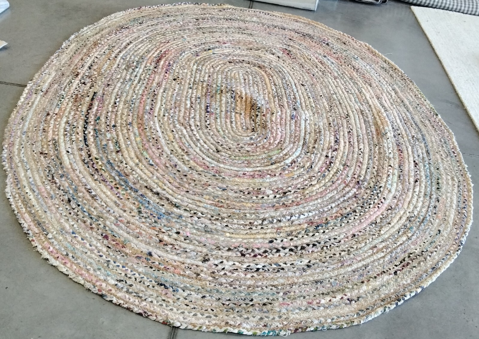 BEIG / MULTI 7′-6″ X 9′-6″ Oval Spot on Rug Reduced Price 1172749593 CAP202B-8OV