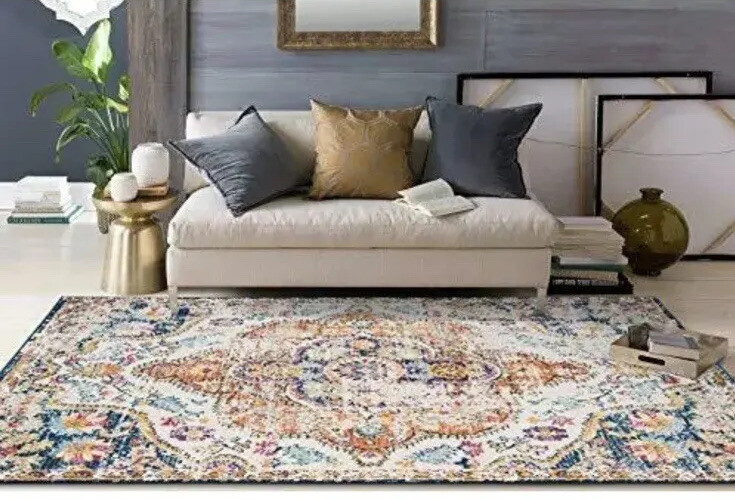 World Rug Gallery Distressed Vintage Bohemian Area Rug