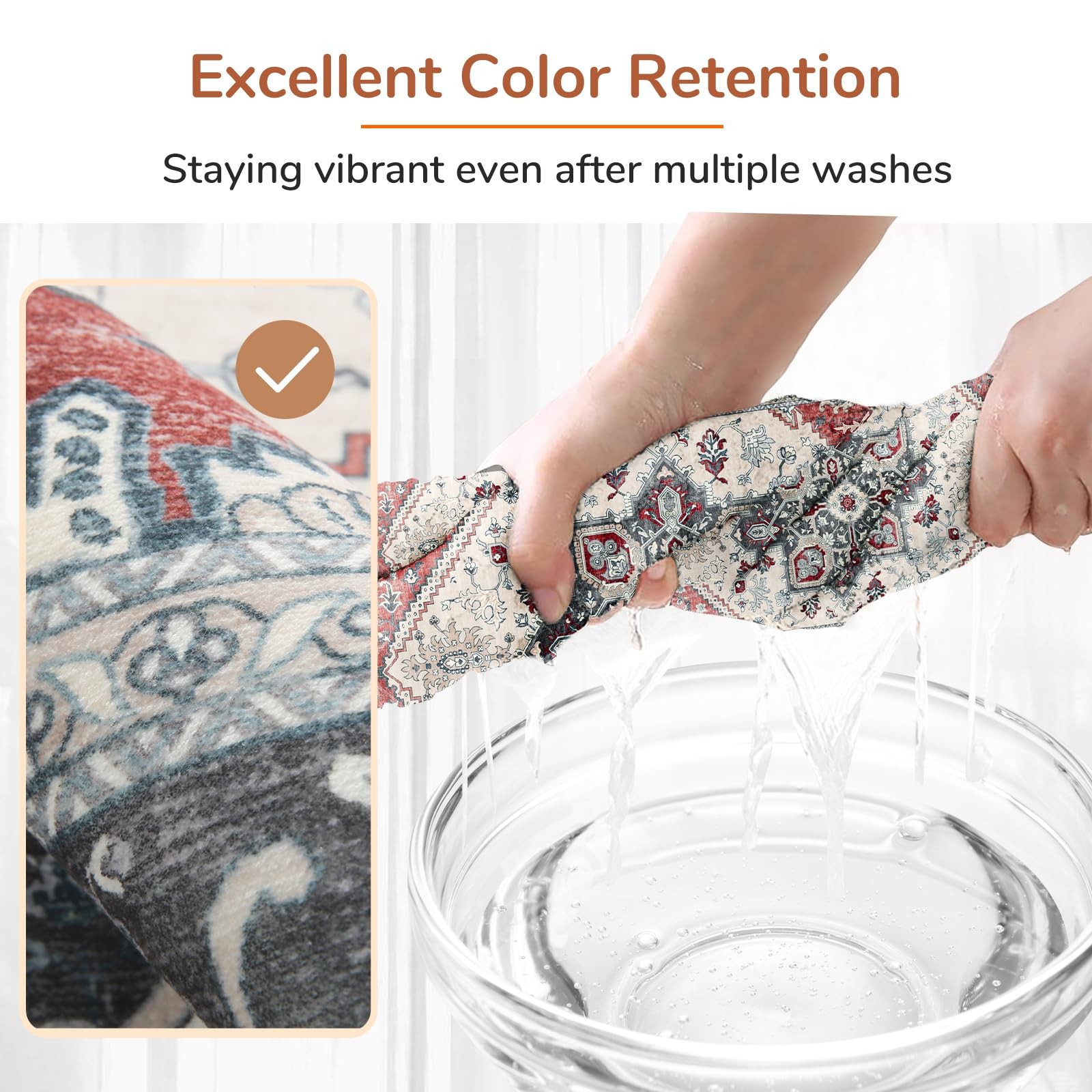 Soft Area Rugs 5×7 5×7 Washable Rug with Non Slip Backing 5 x 7 Faux Cashmere