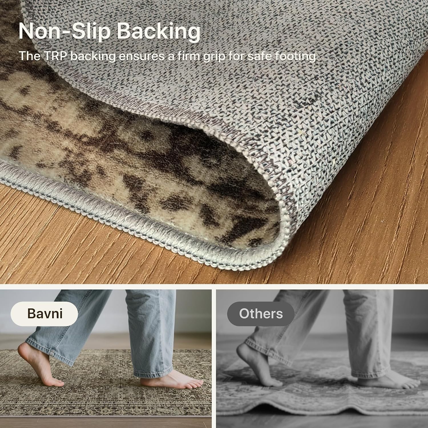 Classic Vintage Design 5×7 Area Rug – Floral Washable Low Pile for Home & Office