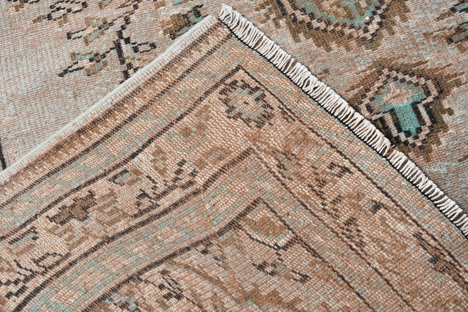 Vintage Turkish Rug 5,4×8,1 ft, Blue Large Moroccan Wool Rug