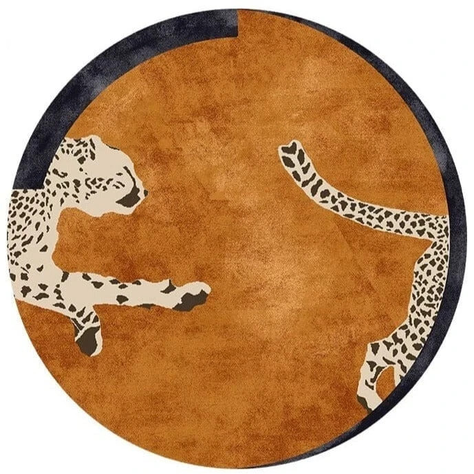 Round Hand-Tufted Wool Area Rug Handmade Carpet for Living Room & Bedroom Rug