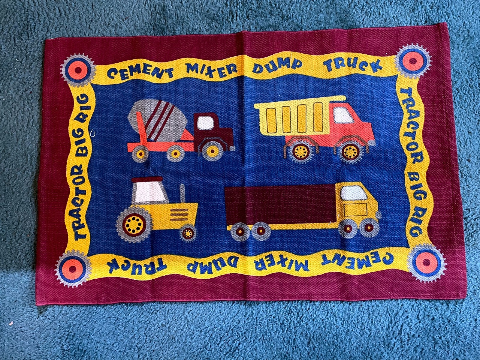 Truck Non-Slip Kids Playroom Nursery Washable Indoor Area Rug 2 FT. x 3 FT.
