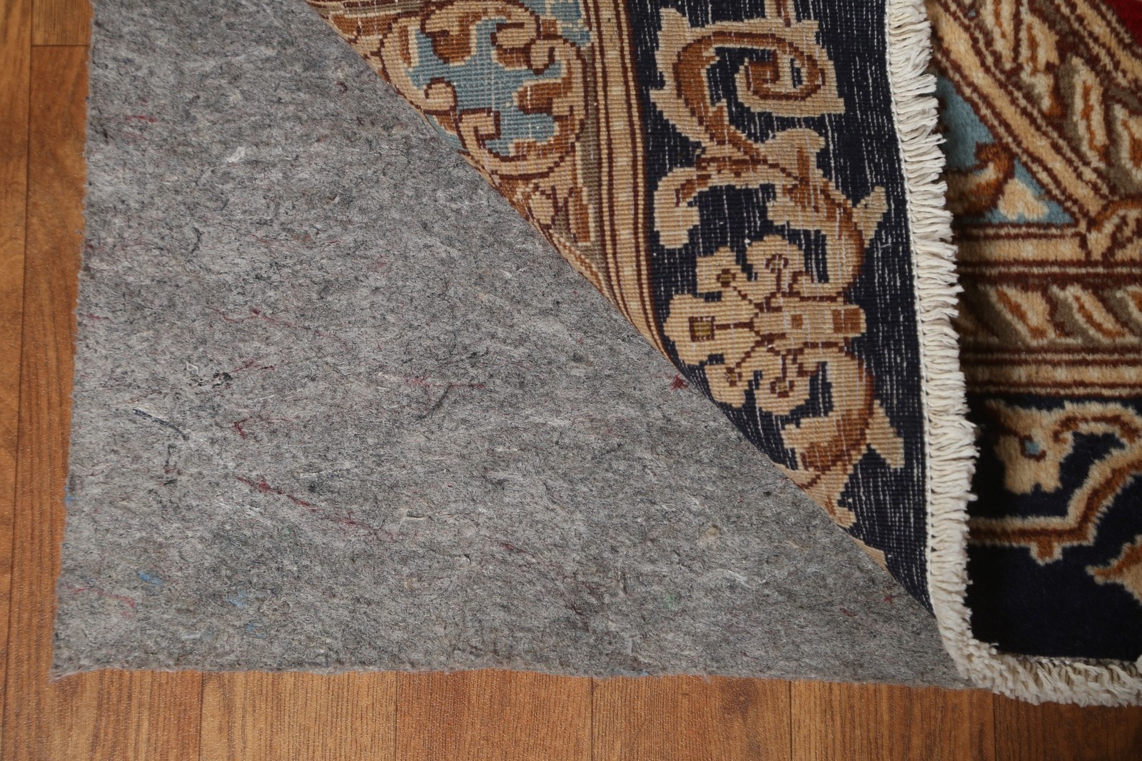 Palace Size Handmade Antique Rug 13×16 Medallion Navy Blue Wool Classic Carpet