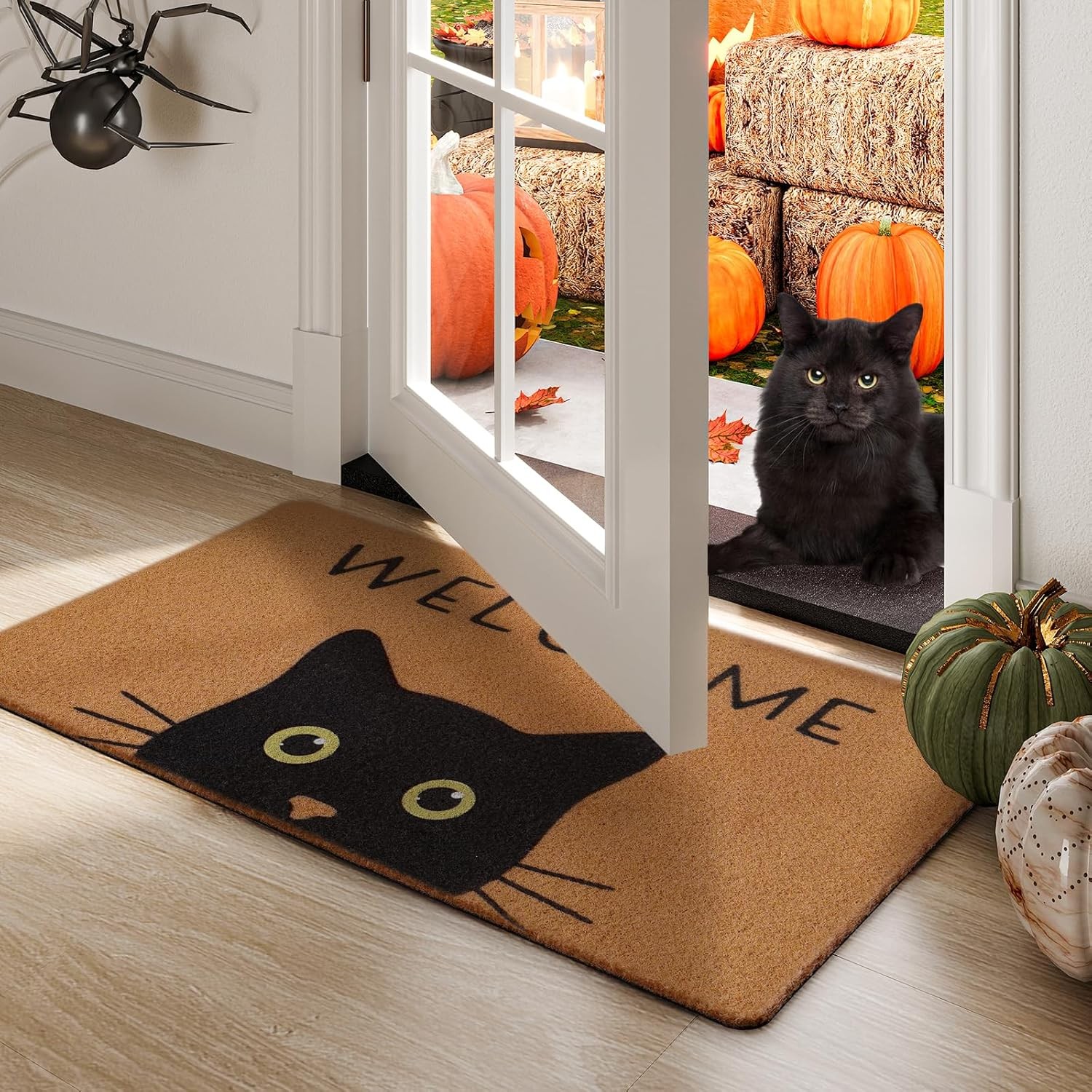Premium Welcome Peasants Cat Doormat Front Door Mat with Anti-Slip Foor Indoo…
