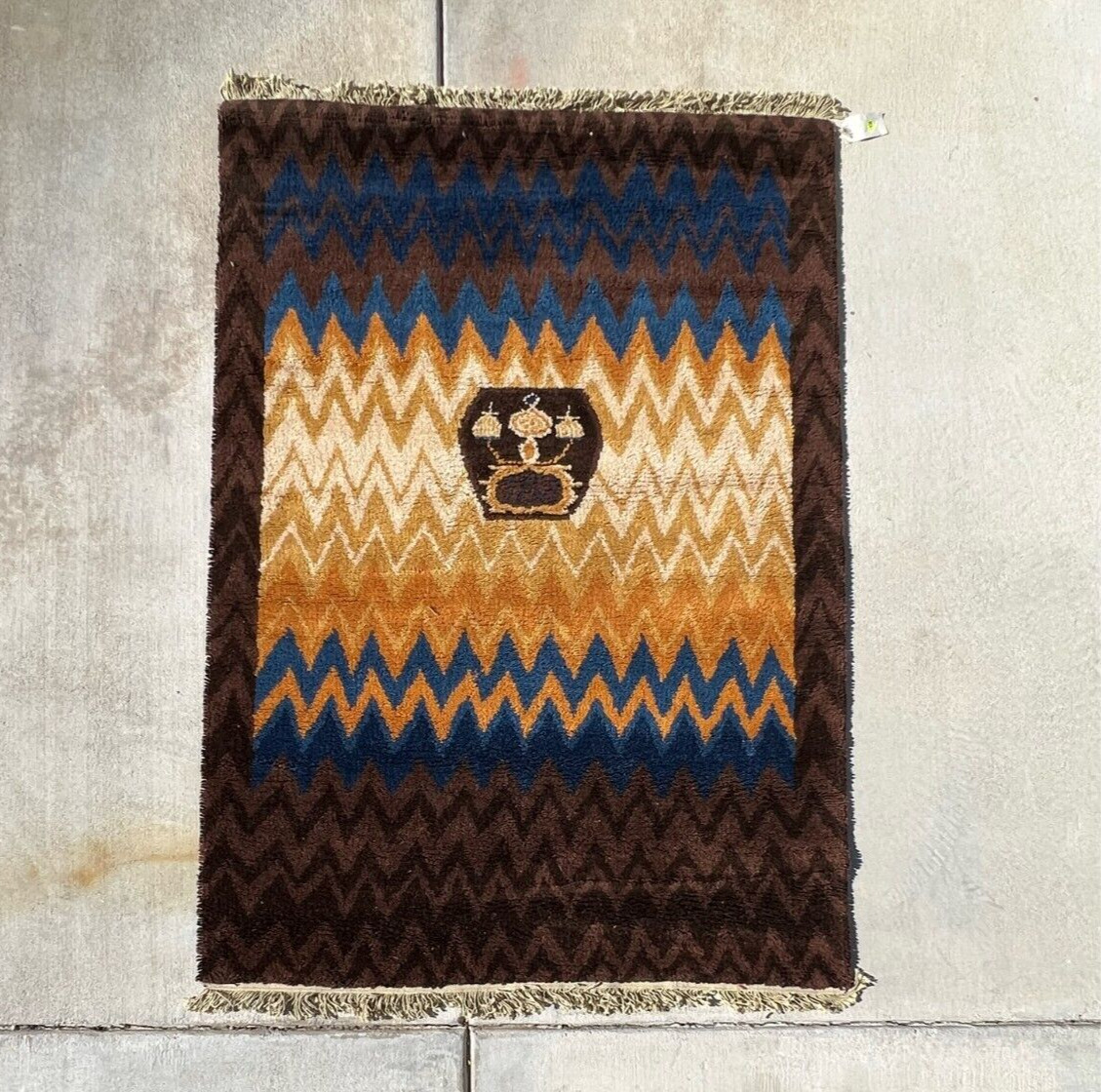 60’s EGE BERBER Deluxe UNUSED Mid Century Modern Scandinavian Danish Rya Rug