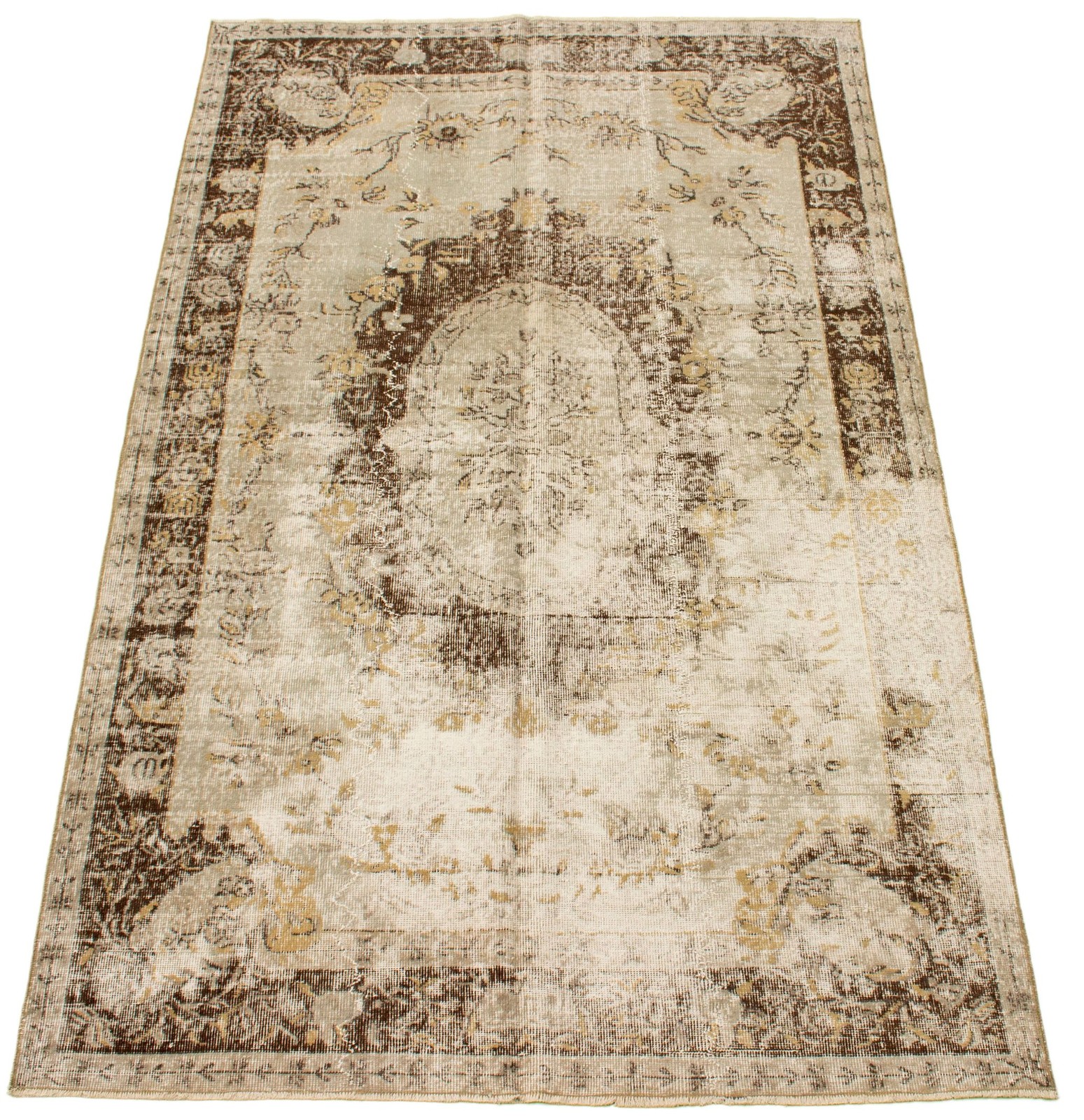 Traditional Vintage Hand-Knotted Carpet 5’6″ x 9’3″ Wool Area Rug
