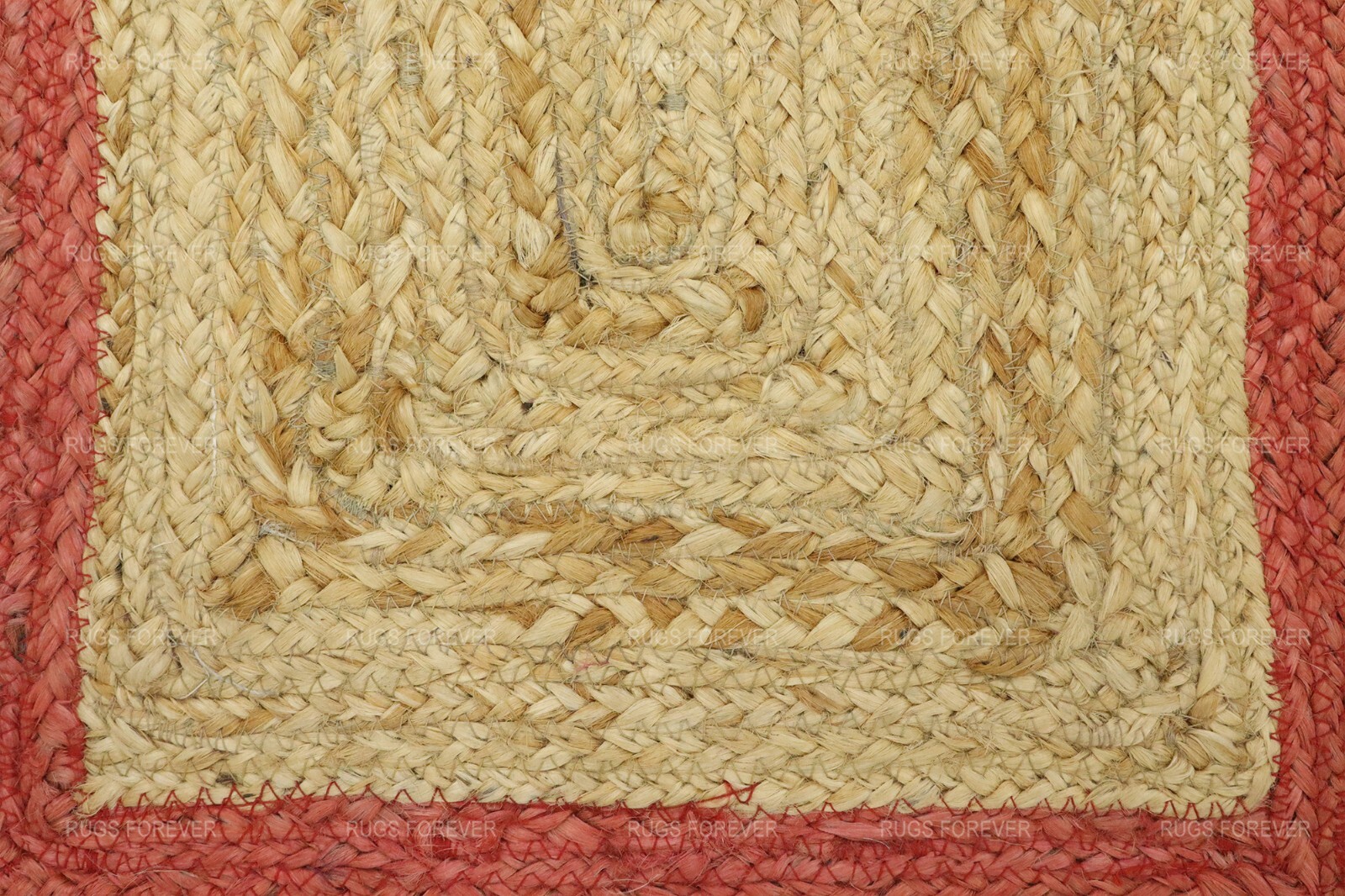 Red Runner Rug 100% jute braided handmade reversible carpet modern area Rug 4×10