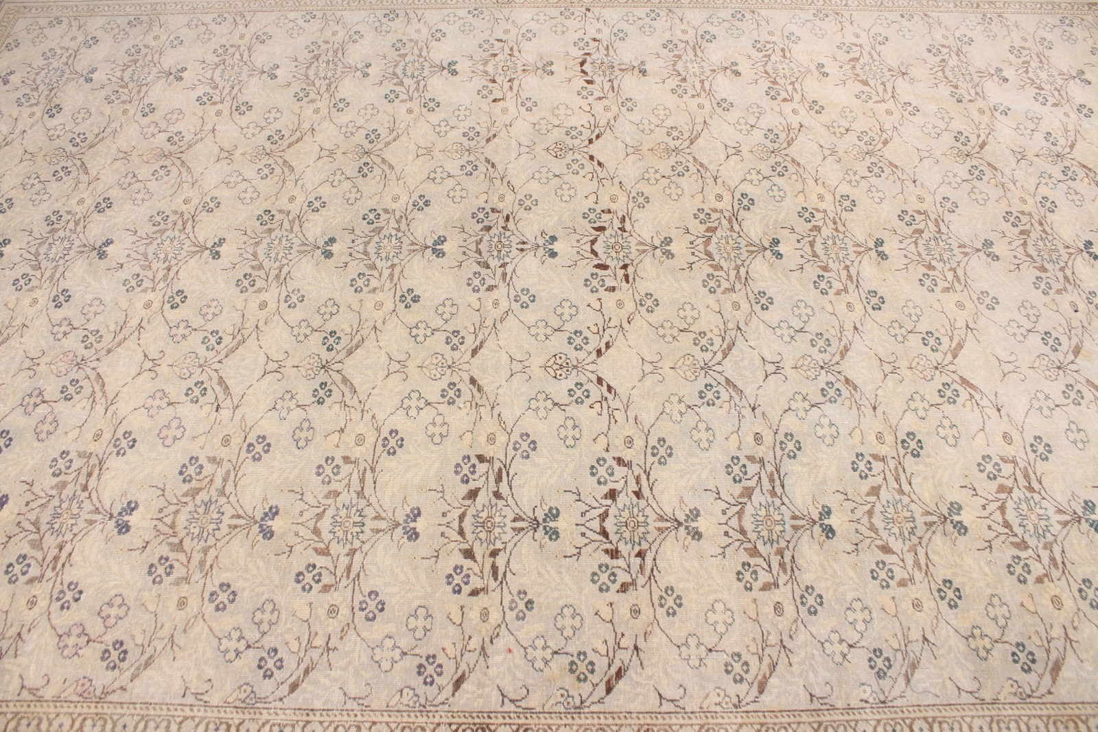 7,4×10,7 ft Rug, Turkish Rug, Vintage Brown Wool Oriental Rug