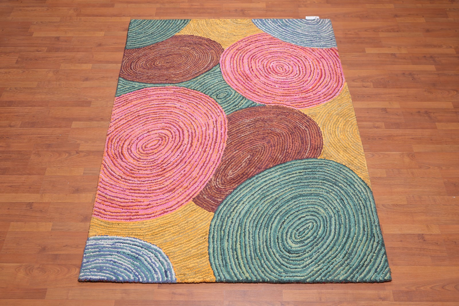 5’4″ x 7’6″ Handmade Area rug Contemporary Modern Boho Multi