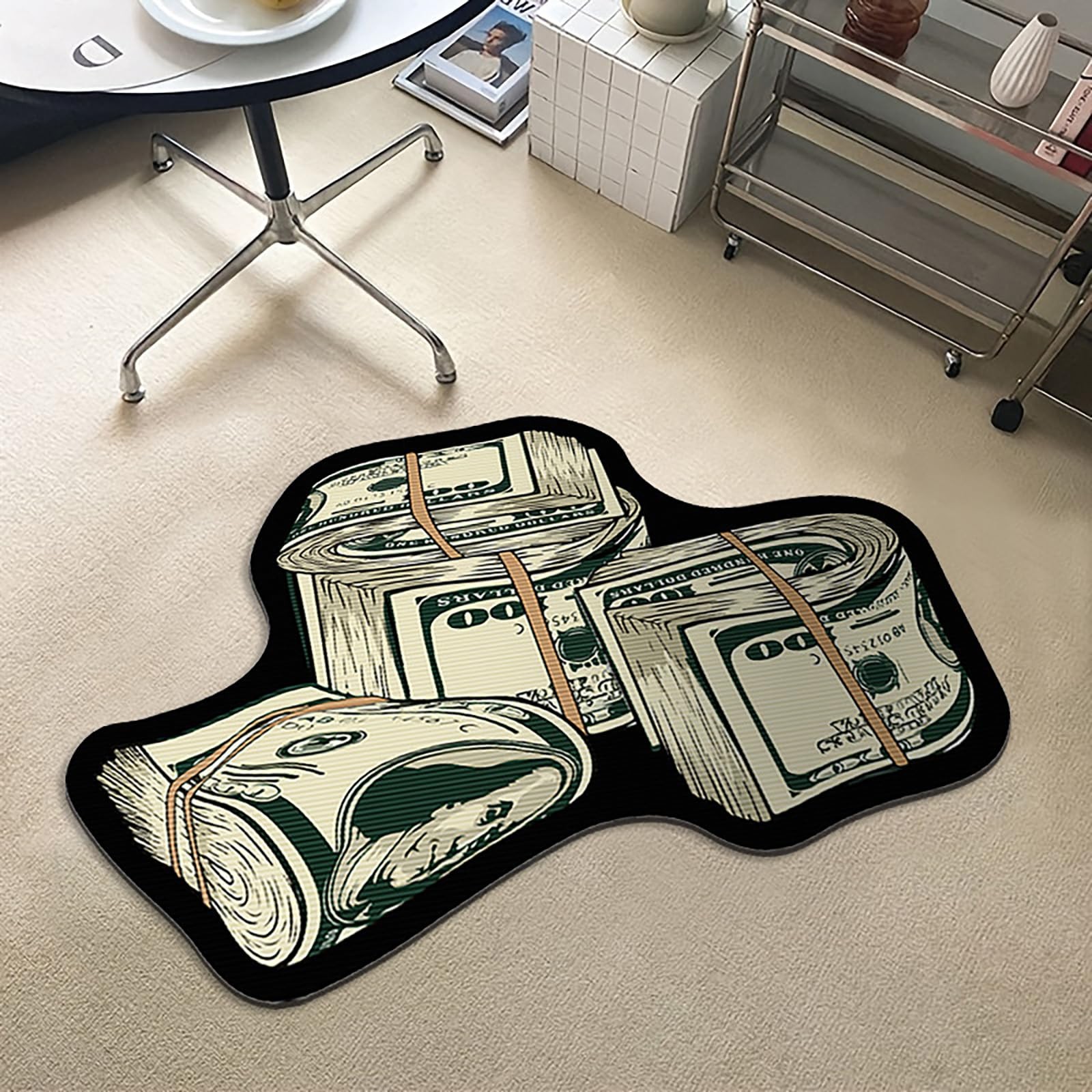 Money Rug Area Mat 100 Dollar Bill Design Floor Carpet Decoration