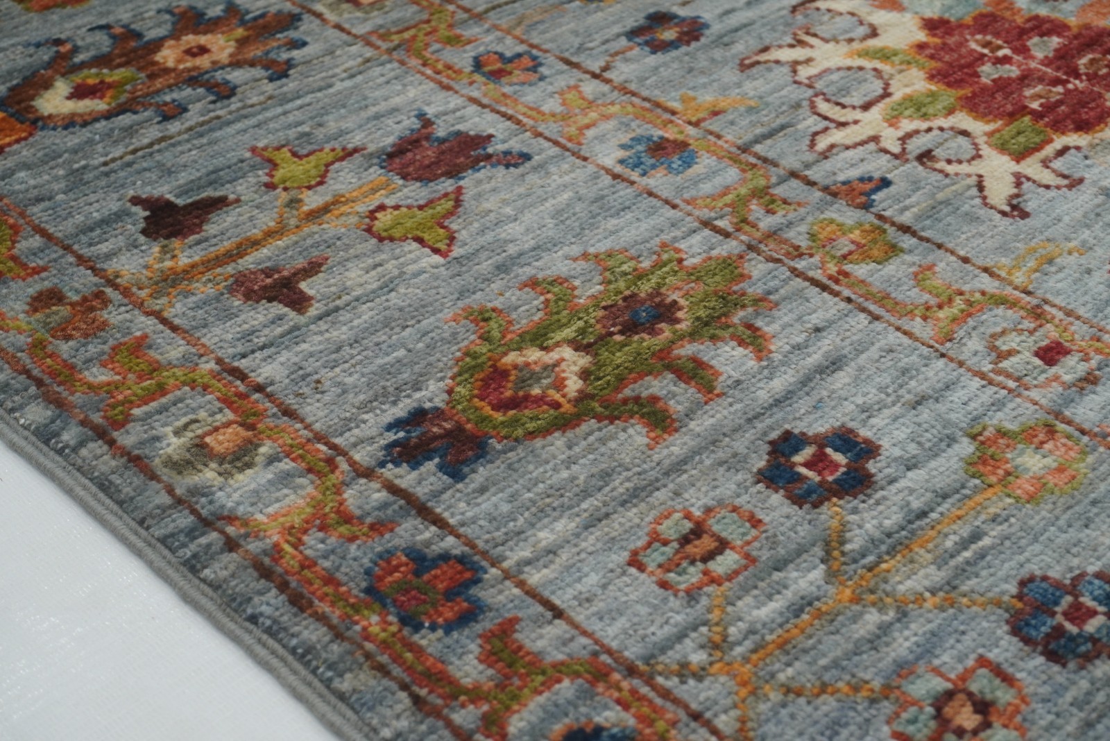 5×7 ft Gray Waziri Afghan Hand Knotted Wool Oriental Rug