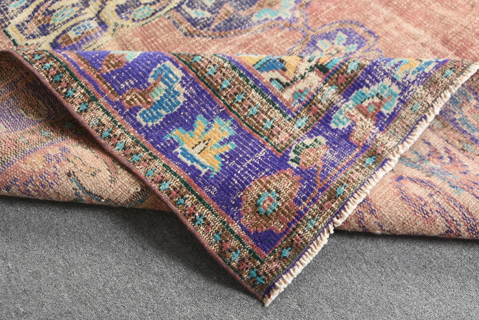 5,9×8,4 ft Turkish Rug, Vintage Rug, Red Patchwork Wool Rug