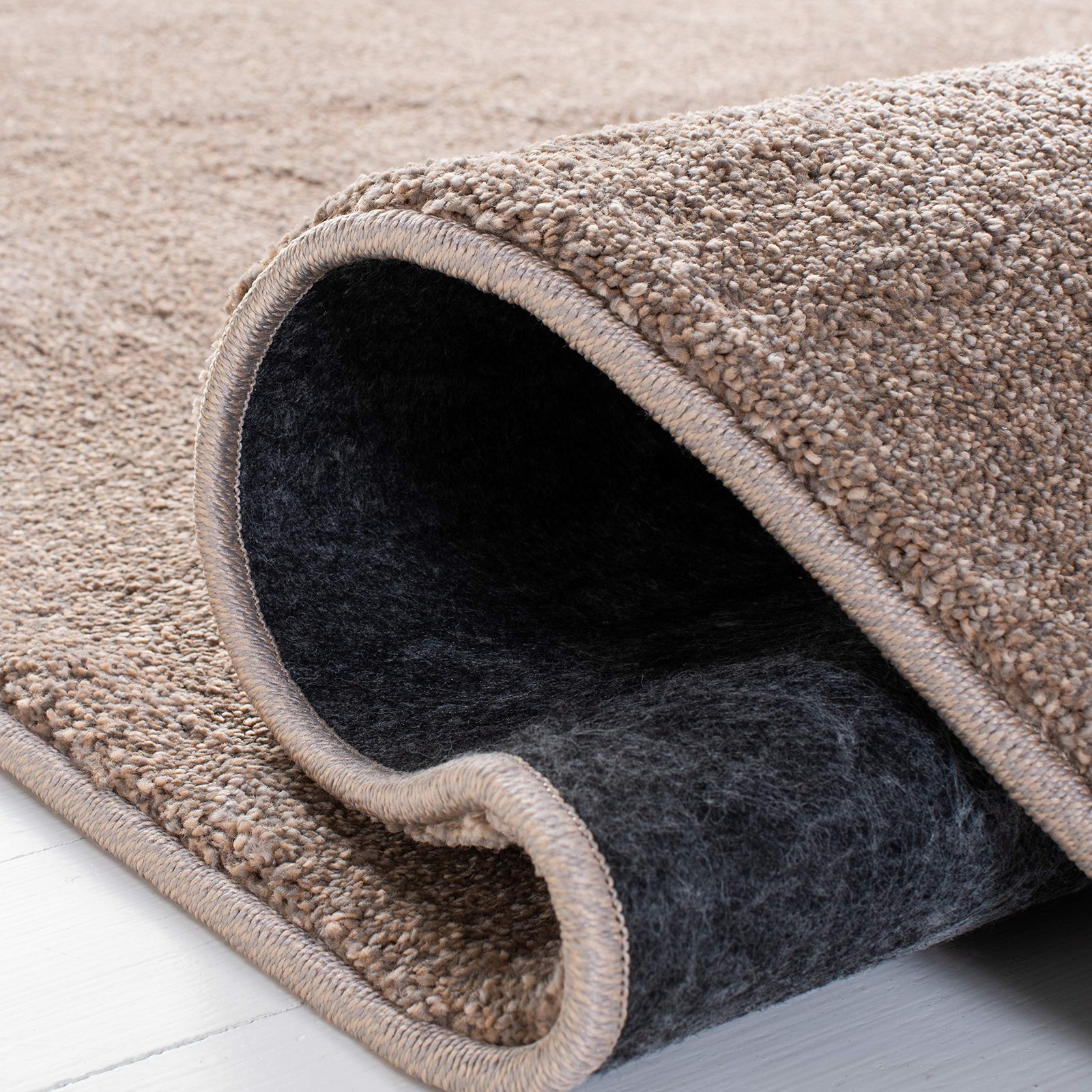 Plain and Solid Collection Area Rug – 5’5″ x 7’7″, Taupe, Non-Shedding & Easy…