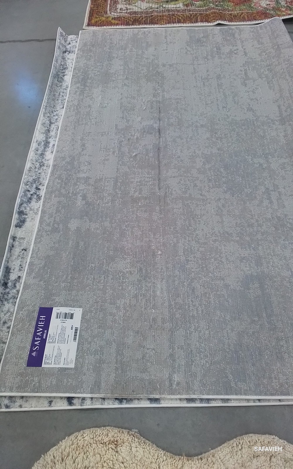 IVORY / BLUE 8′-0″ x 10′-0″ Back Stain Rug, Reduced Price 1172802816 ALA700A-8
