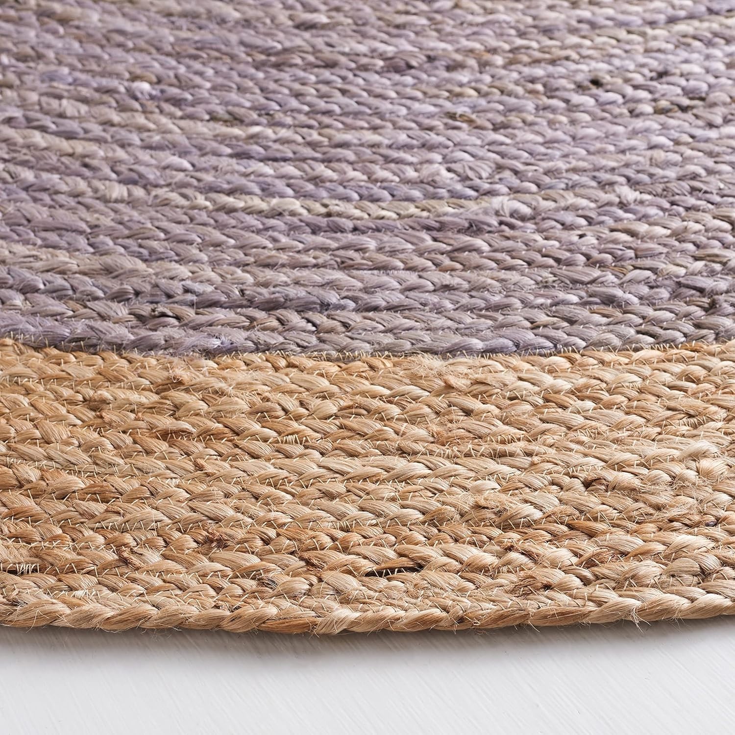 100% Natural Jute Braided Round Reversible Handmade Floor Mat Area Rug Carpet