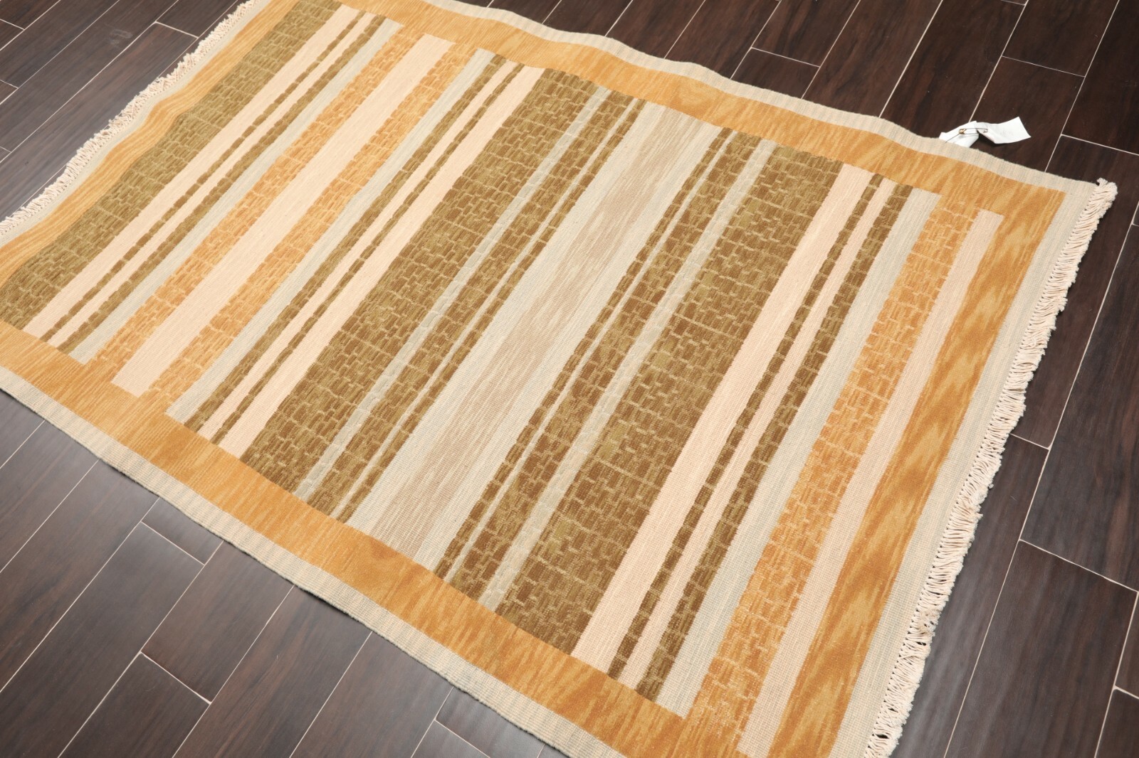 3’10” x 5’10” Nourison Nourmak Hand Knotted Wool High Low Pile Area Rug 4×6
