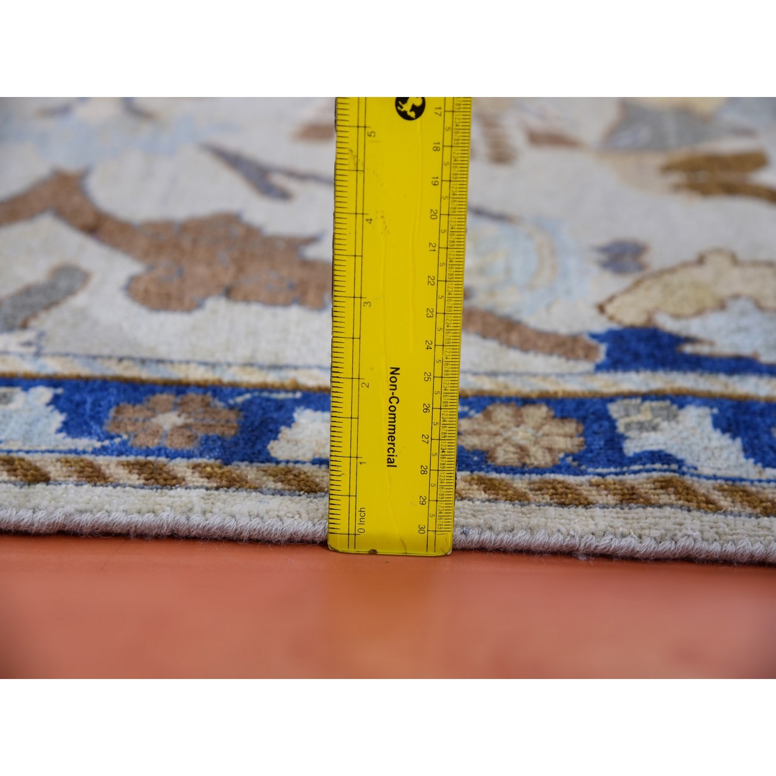 10’2″x14’4″ Blue Zoroastrian Ispahan Inspired Hand Knotted 100% Wool Rug R75425