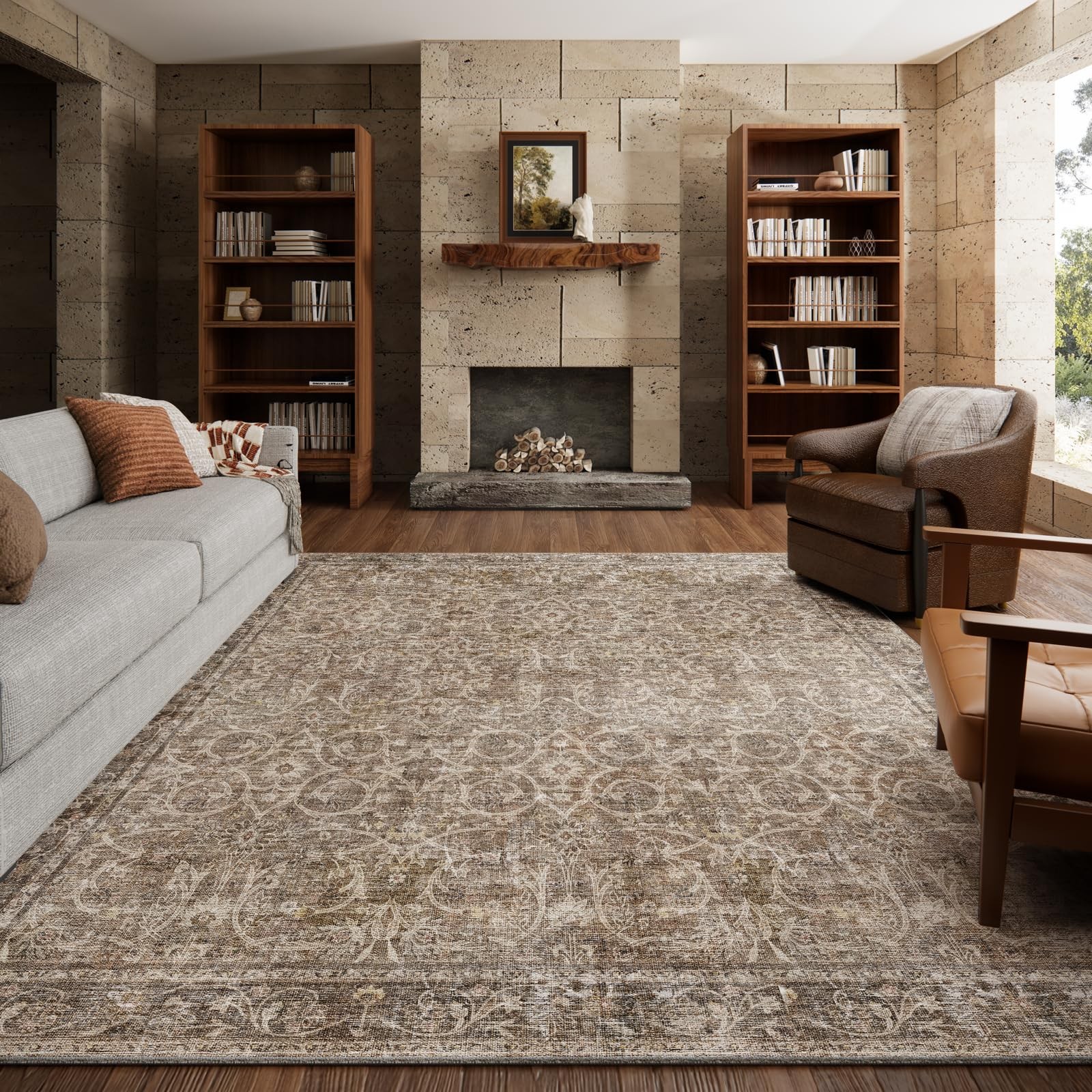 NoiFamo Washable Rugs for Living Room: 8×10 Area Rugs for Bedroom Ultra Soft …