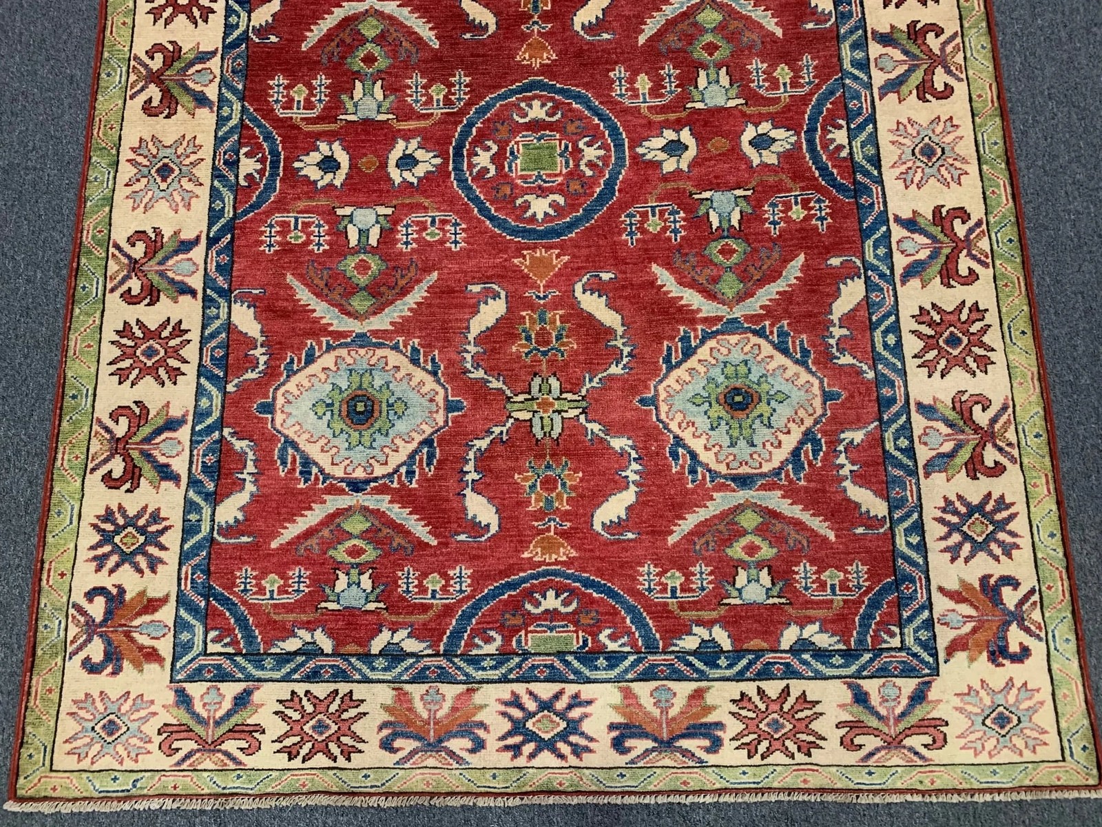 Kazak Rest 5X7 Handmade Wool Rug # 9457