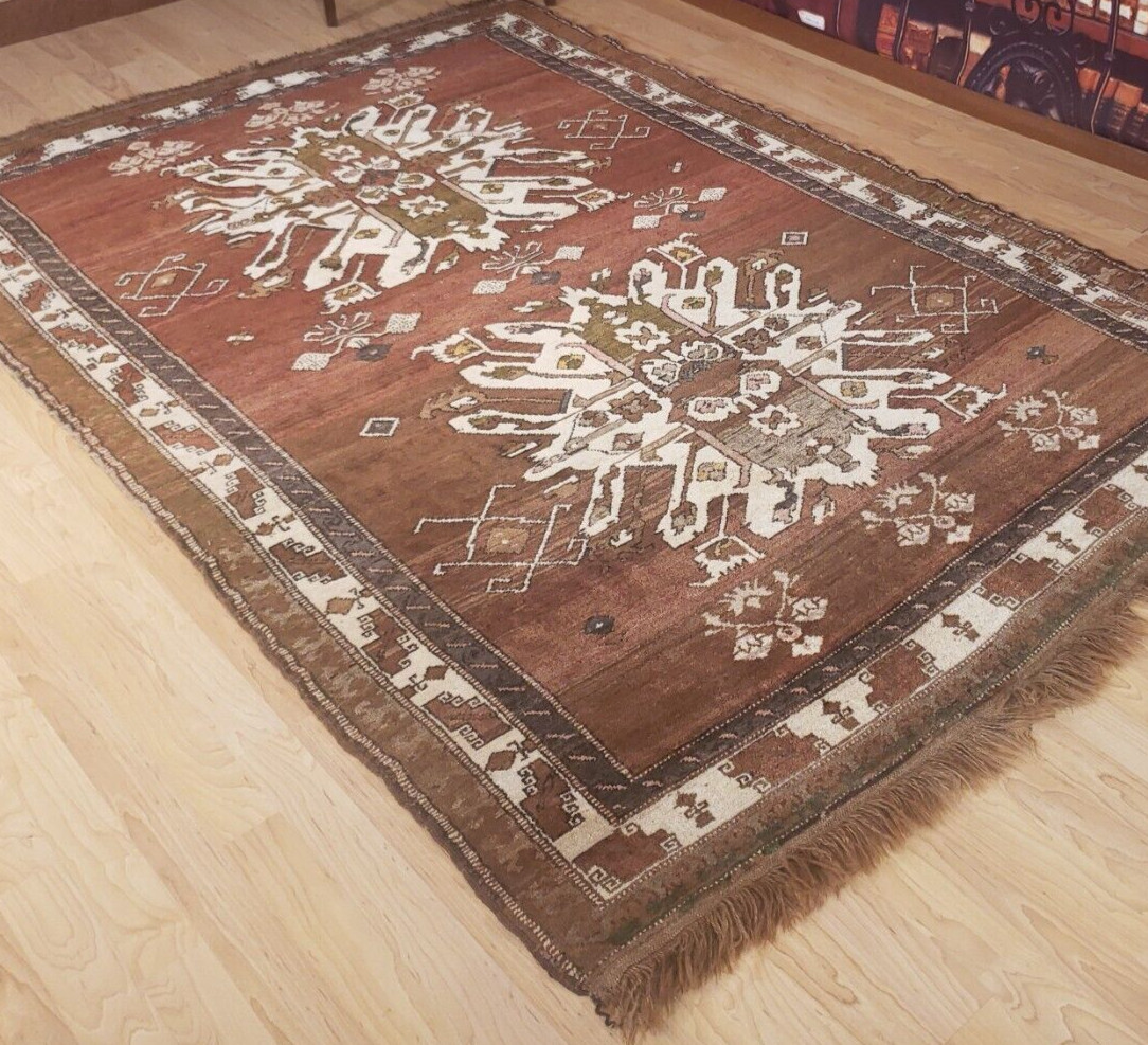 Antique Eagle Chelaberd Kazak Rug Excellent Condition Full Pile Tag $8,900
