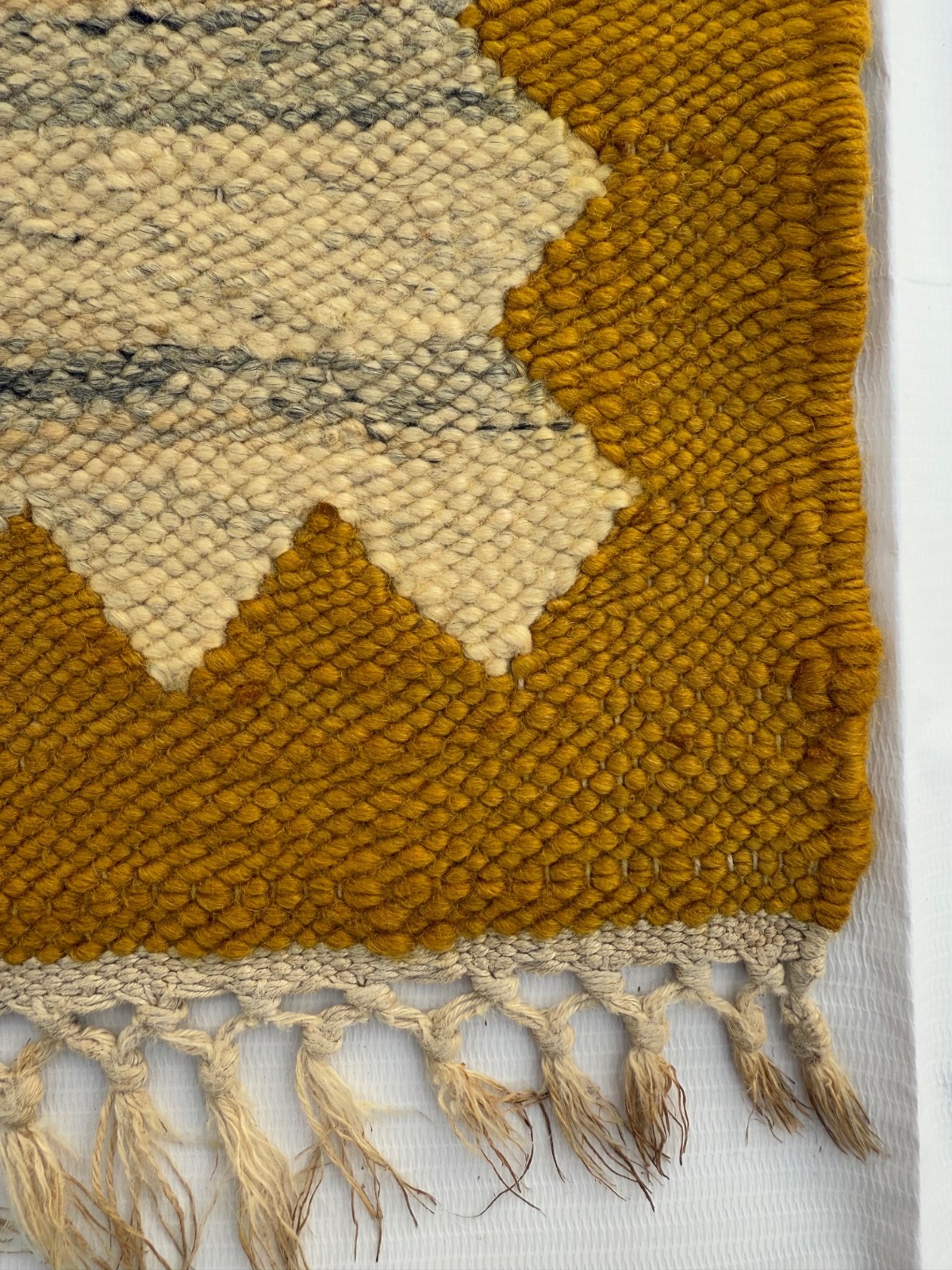 Vintage Hand Woven European Polandi Wool Weaving Tapestry Kilim Rug 5’2″x3’1″ Ft