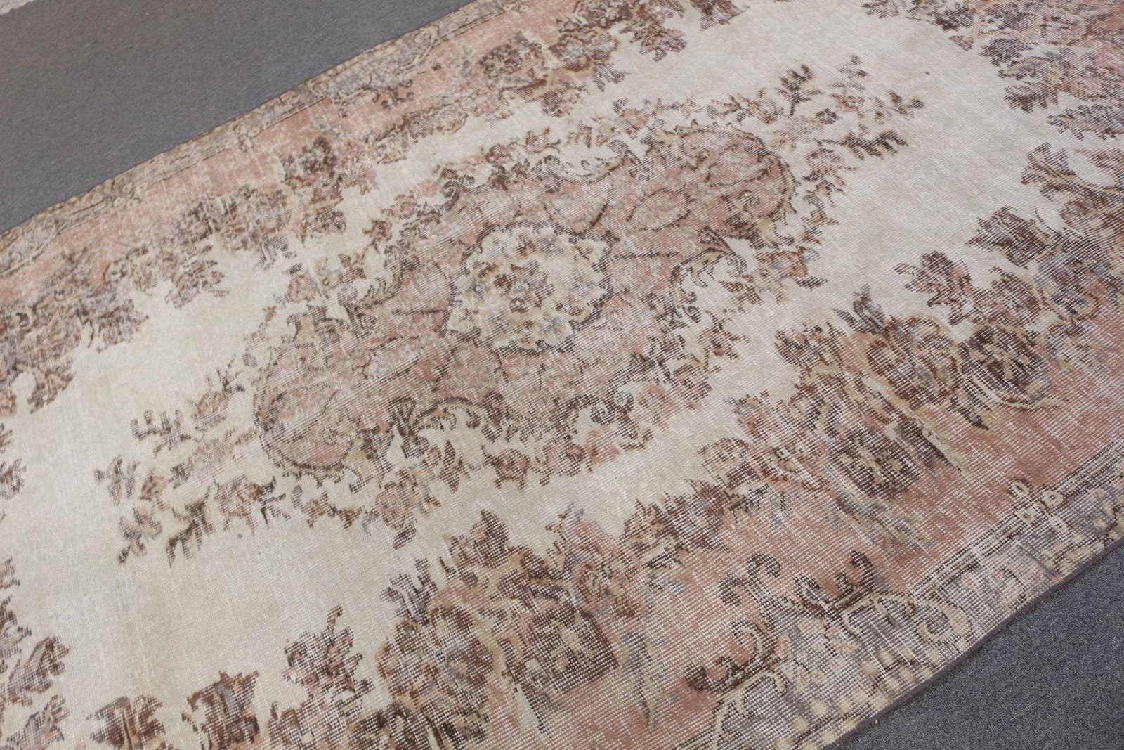 5,8×9,6 ft Vintage Rug, Rug, Brown Solid Rug Wool