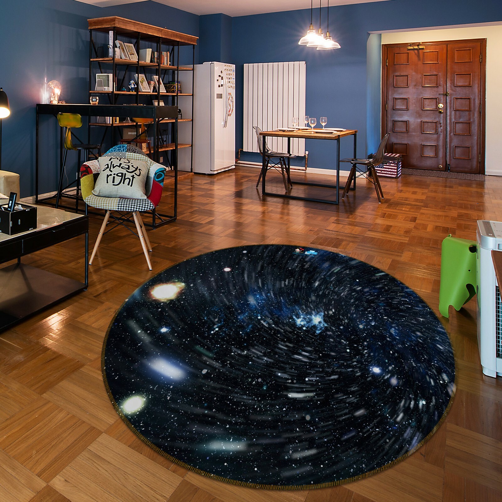 3D Blue Star ZHUA2672 Game Non Slip Rug Mat Photo Carpet Zoe