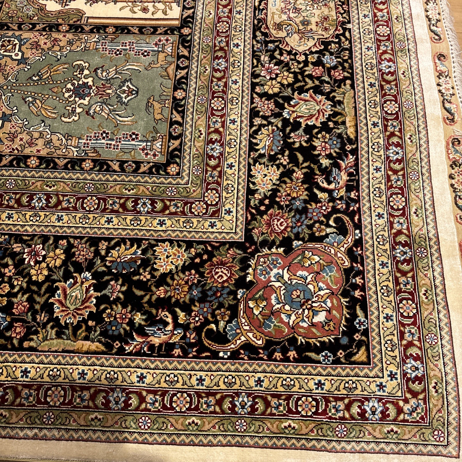 SUPER 100% SILK AREA ORIENTAL SINO PERSIANN RUG 8’ 1” X 10’ SKU#C23897 MULTI