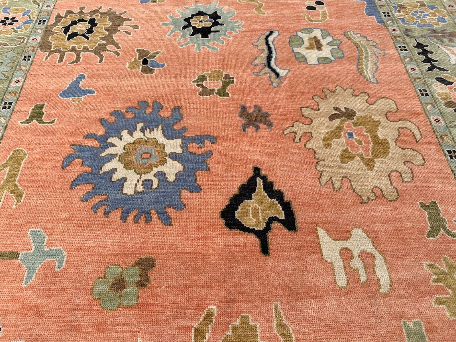 Oushak Hand Knotted Peach 4×6, 5×8, 6×9, 8×10, 9×12, 10×14, 12×15 Wool Area Rug