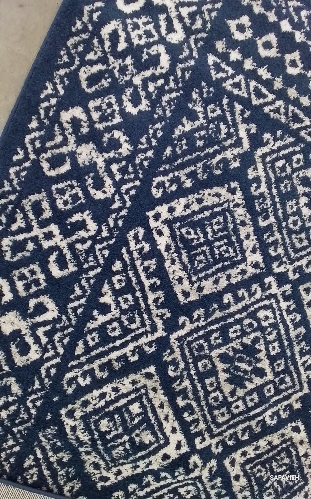 NAVY / IVORY 10′-0″ x 13′-0″ Back Stain Rug, Reduced Price 1172776180 TUL264N-10