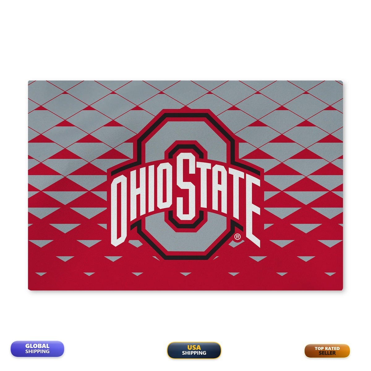 Northwest Ncaa Ohio State Buckeyes Washable Rug 20 X 32 Inches Dropzone A30
