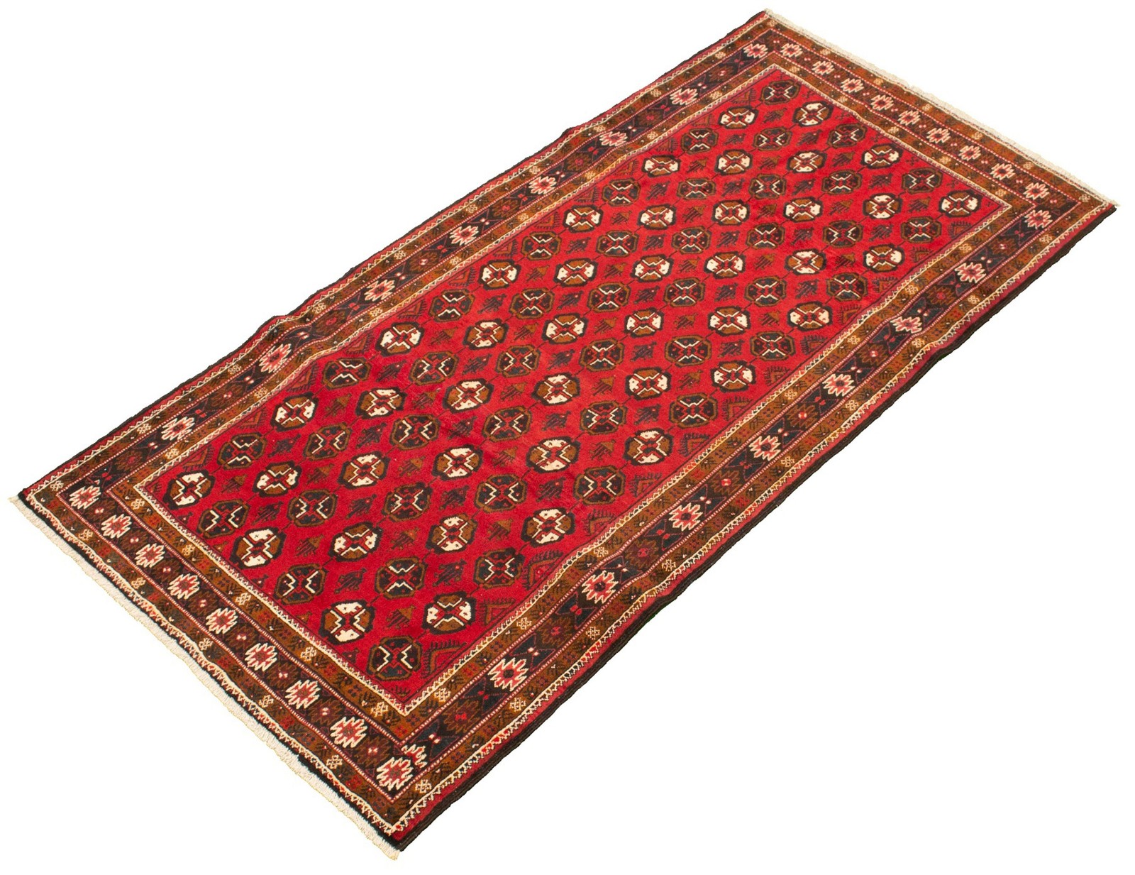 Traditional Hand-knotted Carpet 4’4″ x 9’0″ Wool Oriental Area Rug