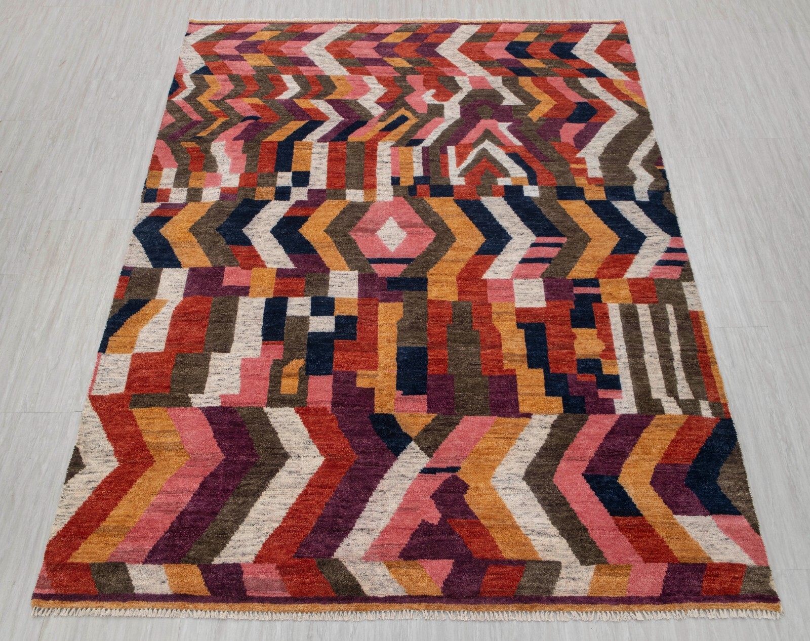Colorful Bohemian Soft Wool Hand Woven Bohemian Decor Inspired Boho Rug |