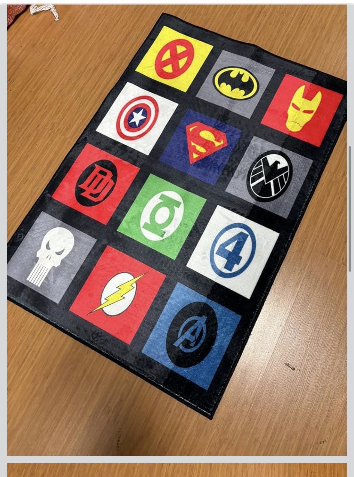 Avengers Super Hero Boy Kid Area Rug Superhero Icons Kids Room Carpet 34 X 23