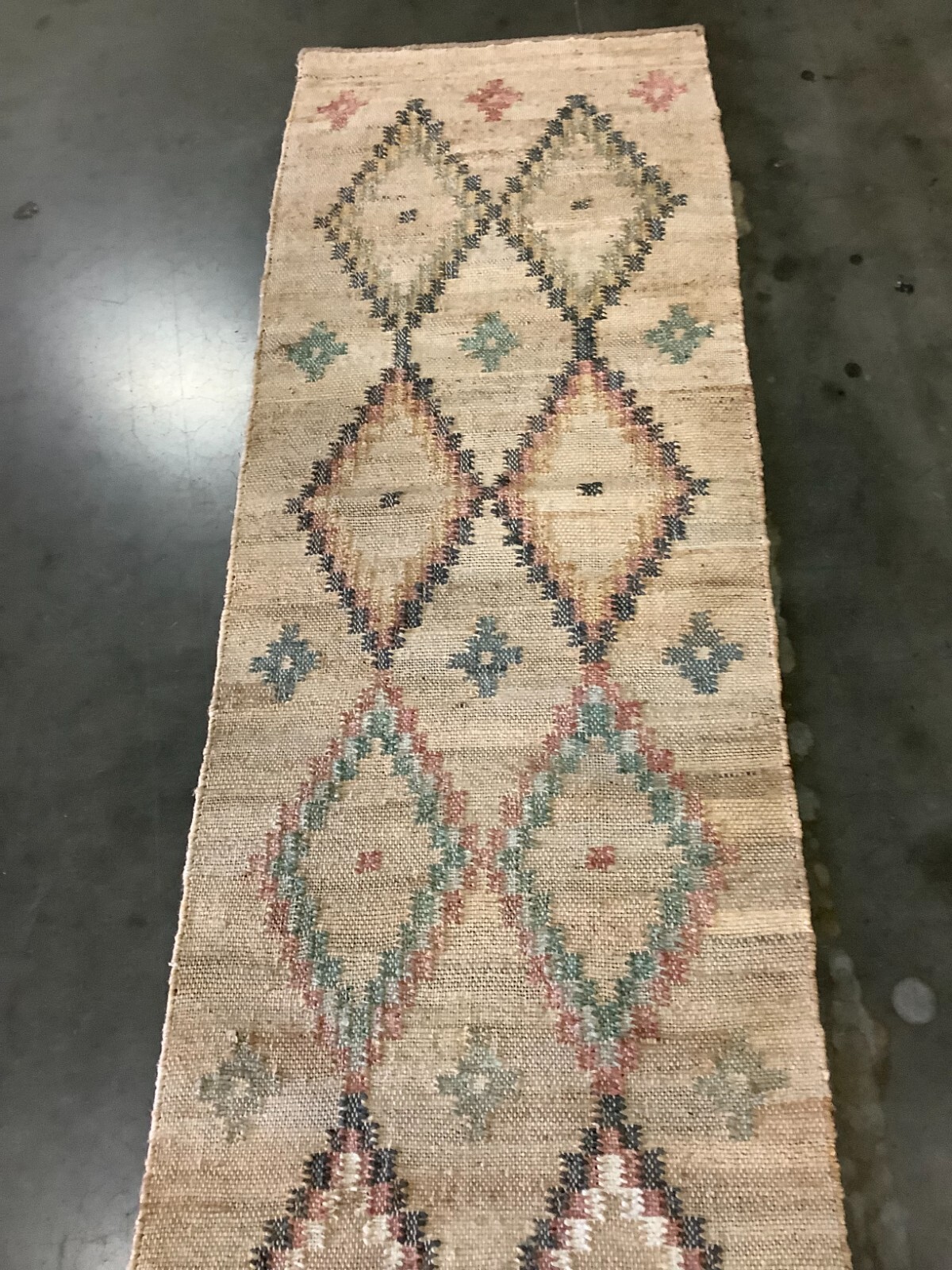 NATURAL / BLUE 2′-3″ x 13′-0″ Damaged Rug, Reduced Price 1172665385 KLM753A-213