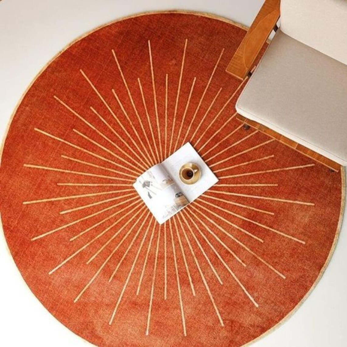 Round rug modern designer rug hand tufted wool rug area rug for living room and
