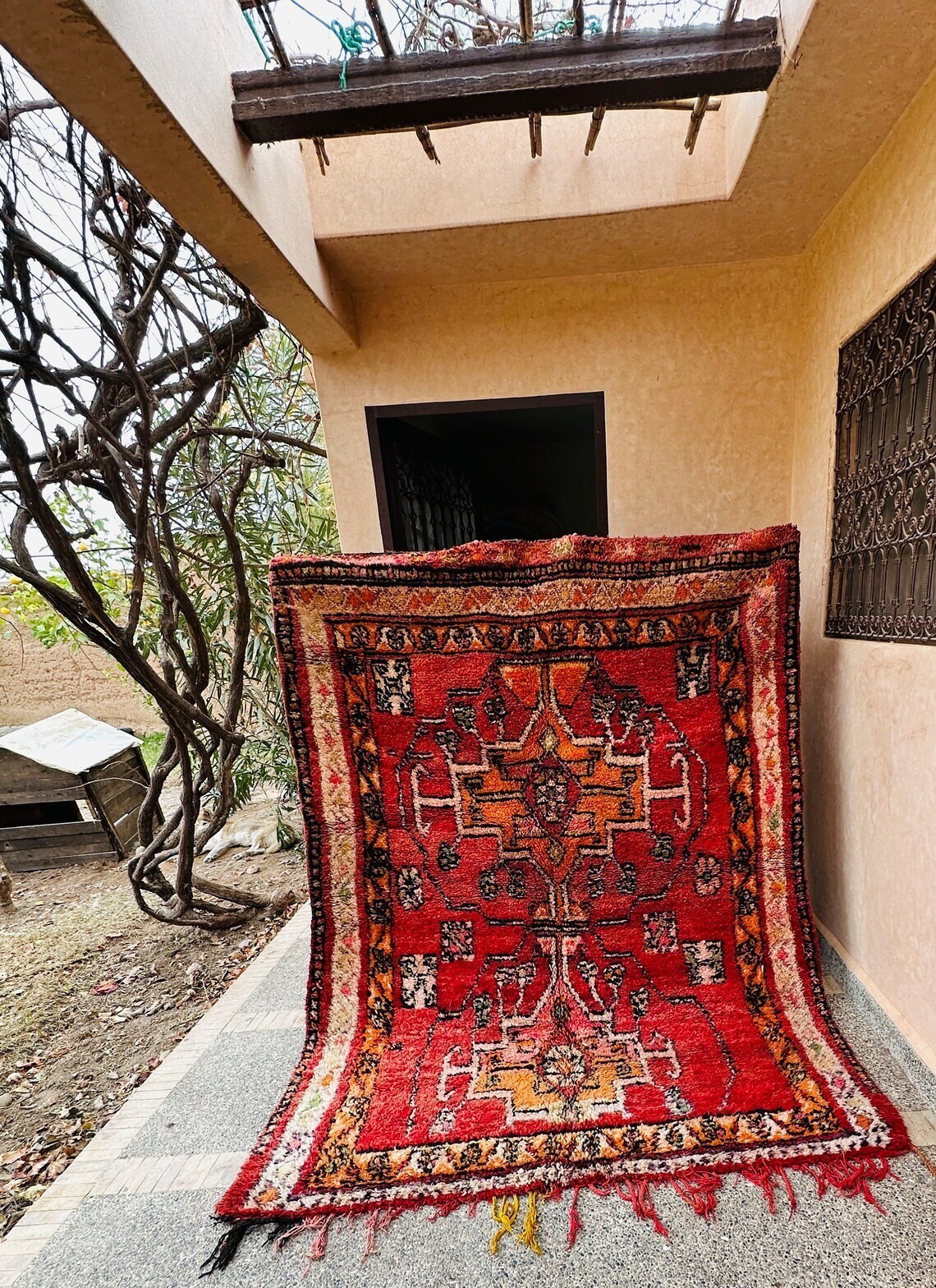 Moroccan Style Area Rug 5×7 Wool Carpet Geometric Berber Living Room Soft Rug