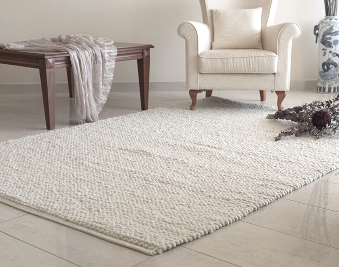 STYLISH 5×8 FLAT WEAVE JUTE RUG | GREAT QUALITY | 100% WOOL | WOOL AREA RUG