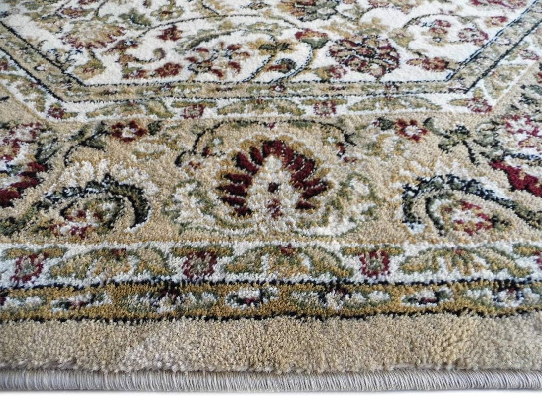 Elegant Ivory Octagon Area Rug – 7’3″ x 7’3″ Traditional Design
