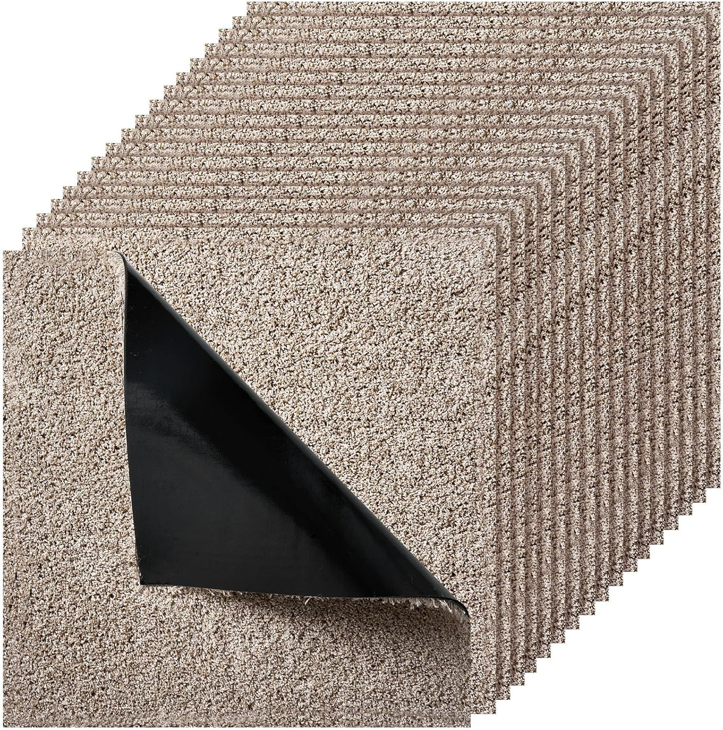 Carpet Tiles 18X18 Inch, 10 Pack Carpet Square Rug Detachable & Damage-Free, Sel