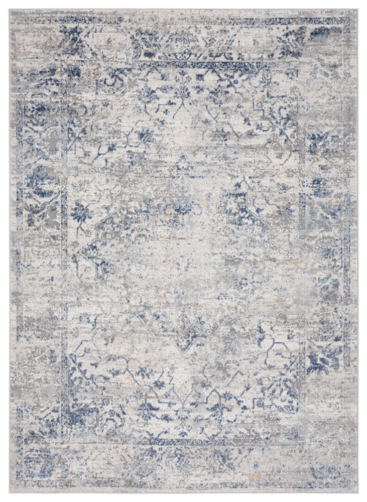 5×7 United Weavers Blue Floral Bordered Area Rug 4540 20460 – Aprx 5′ 3″ x 7′ 2″