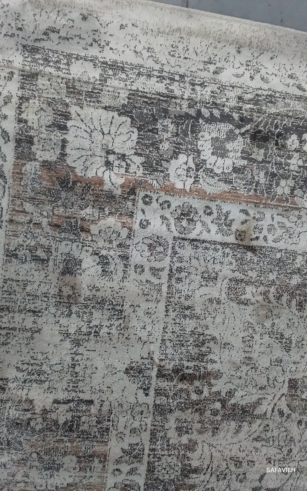WRM BEIGE 8′-0″ x 10′-0″ Stained Rug Reduced Price 1172775193 VTG113-660-8