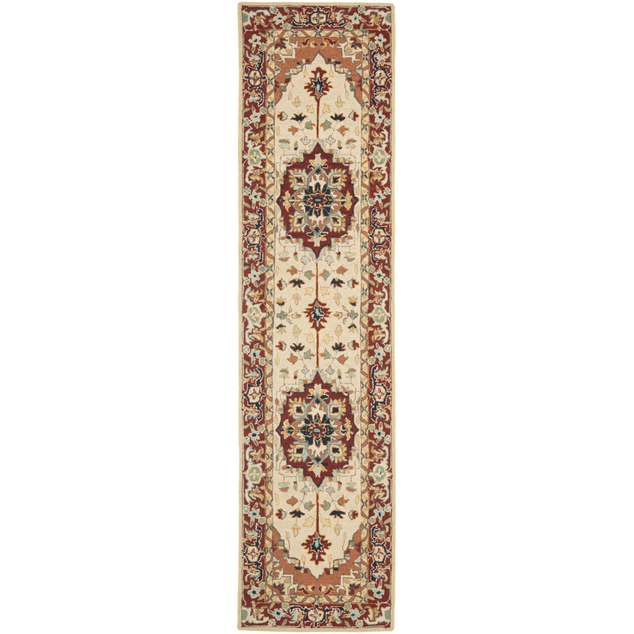 SAFAVIEH Chelsea HK709A Hand-hooked Red / Ivory Rug