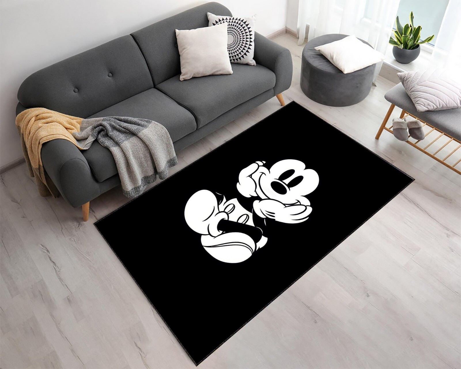 Mickey Mouse Rug, Kids Rug, Child Room Rug, Living Room Rug, Nursery Rug, Baby